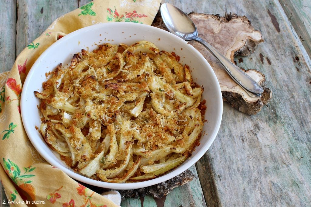 Foglie di scarto dei finocchi gratinate in forno senza besciamella