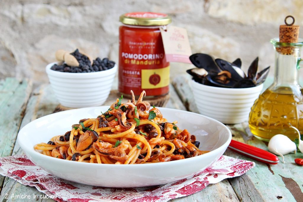 Pasta al pomodorino di Manduria e cece della Murgia Carsica
