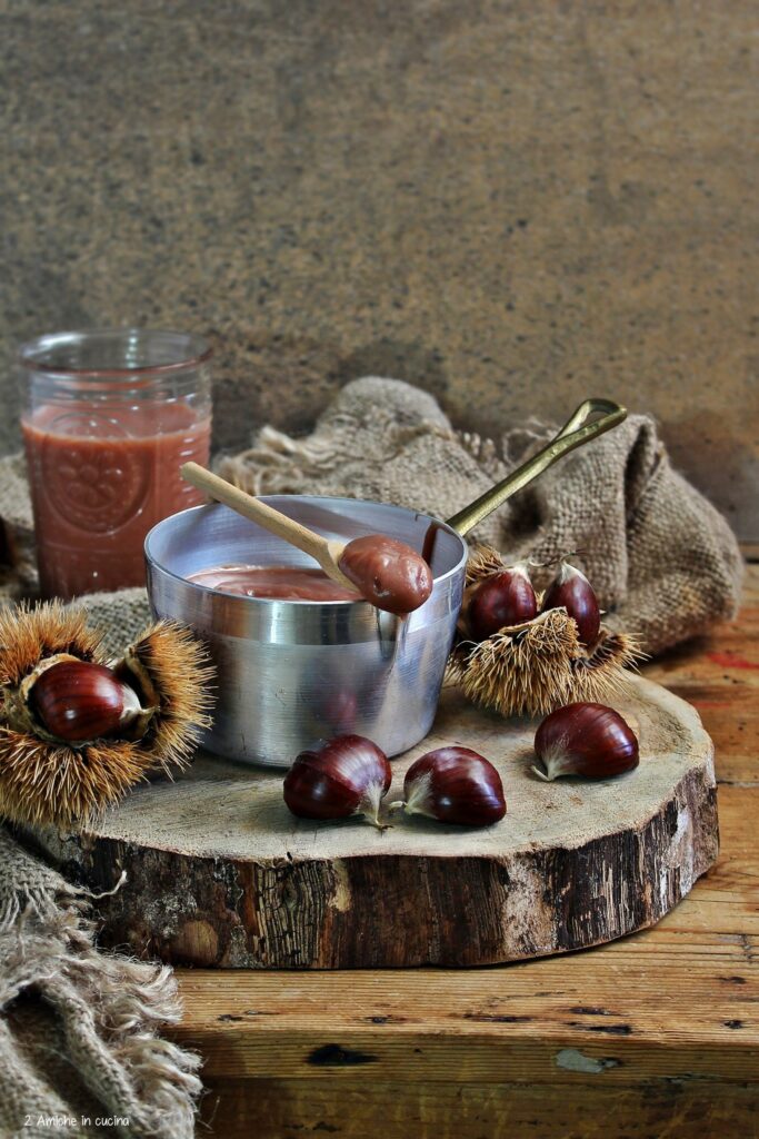 Crema alle castagne e bevanda alla castagna, vegan, senza glutine e senza lattosio