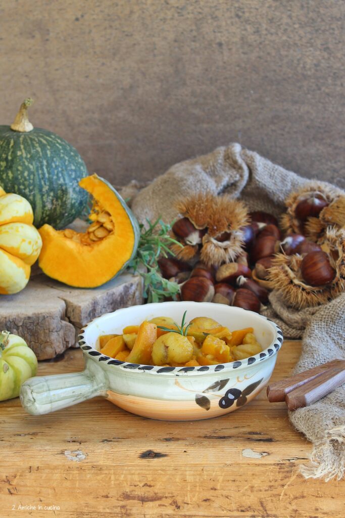 Zucca e castagne in padella, contorno autunnale facile e veloce