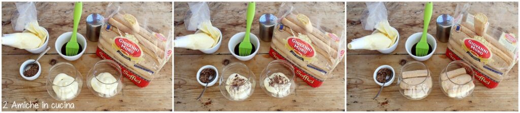 Preparazione del tiramisù con savoiardi sardi