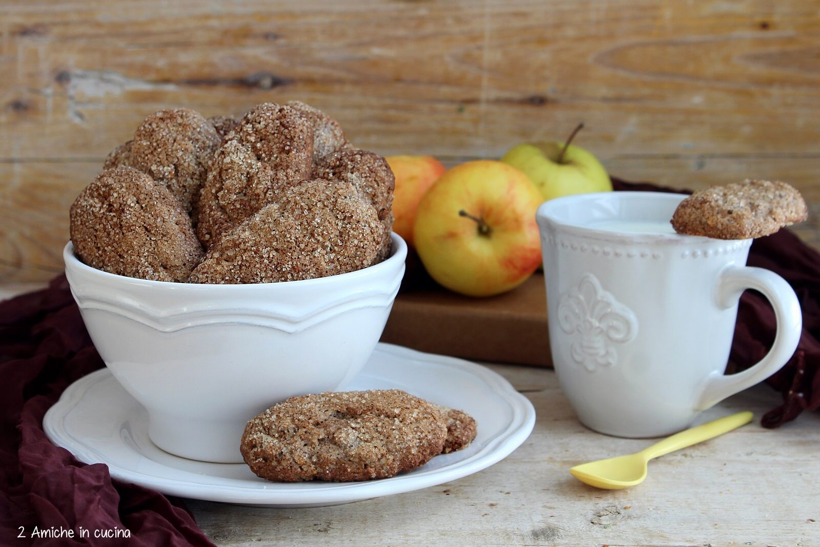 Back to school - 30 colazioni per la scuola Biscotti senza glutine e senza lattosio con farina di grano saraceno e mela