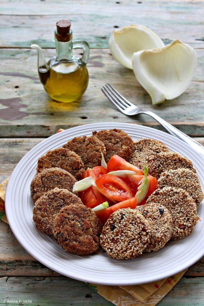 Burger veggie con fagioli e finocchi al forno