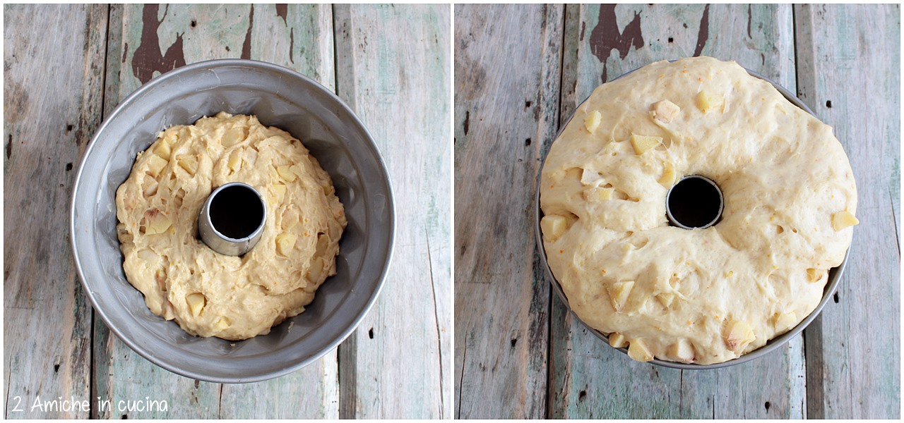 Babka prima e dopo la lievitazione