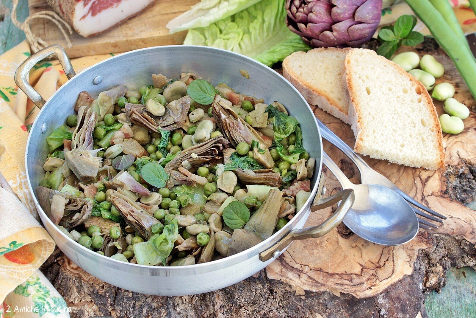 Vignarola, il contorno tipico romano con fave e carciofi