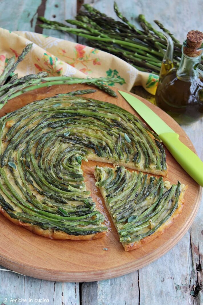 torta di farina di ceci e verdure di primavera