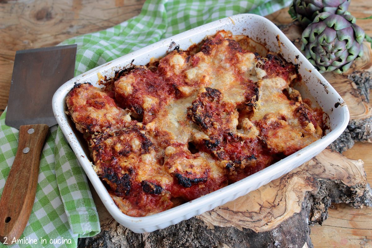 Carciofi fritti e cotti alla parmigiana