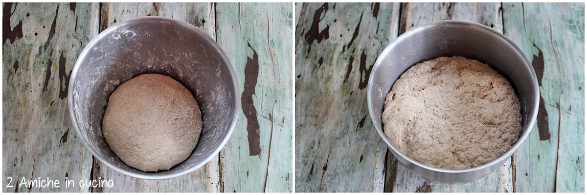 Impasto del pane nero delle Alpi