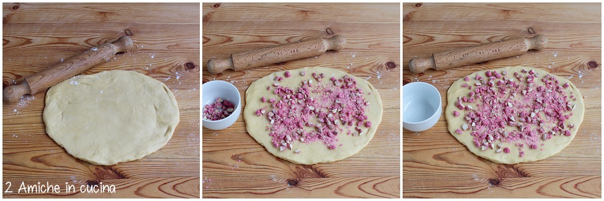 Pasta brioche con praline rosa di Lione