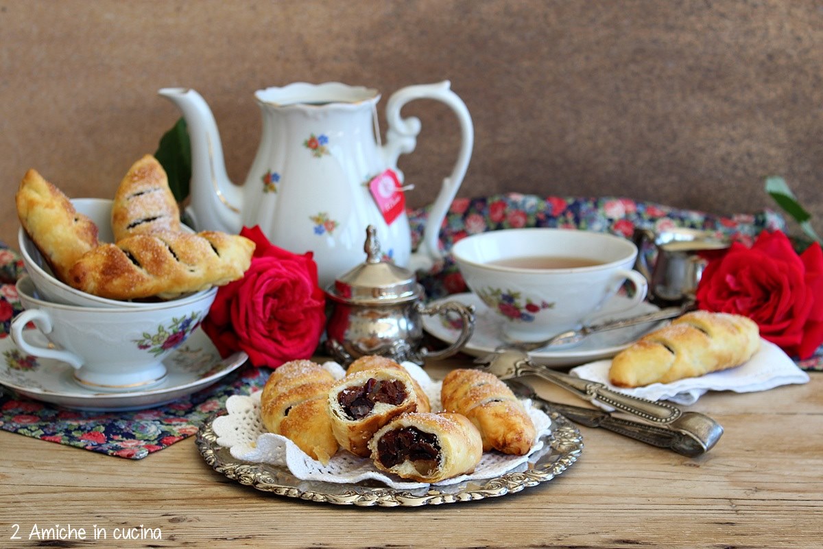 Interno delle banbury cakes le tortine inglesi per l'ora del te