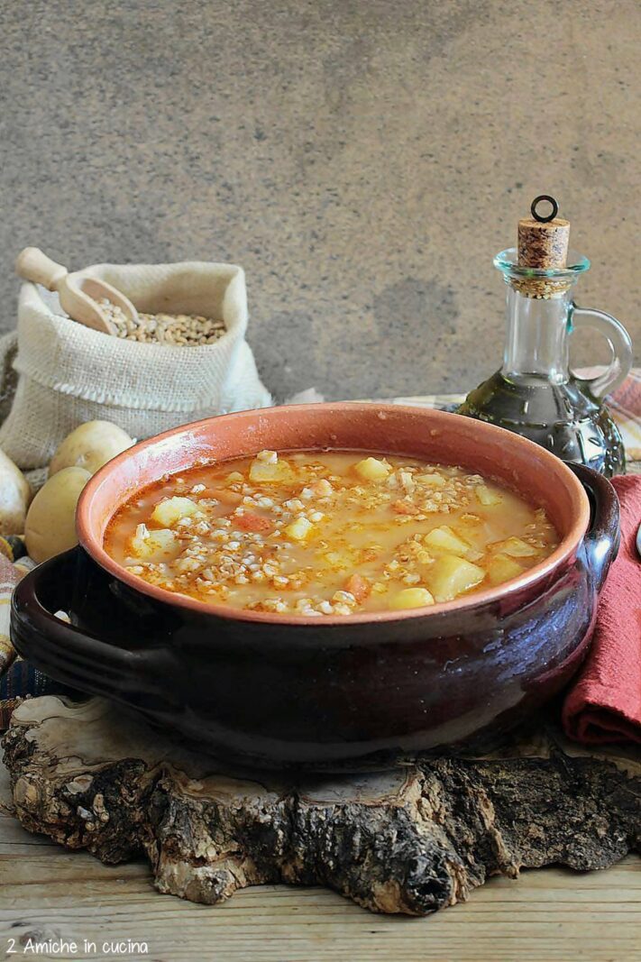 minestra di farro e patate