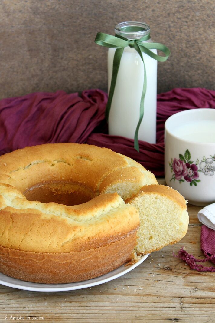 torcolo al latte, ciambella da colazione, ricetta con farina di riso