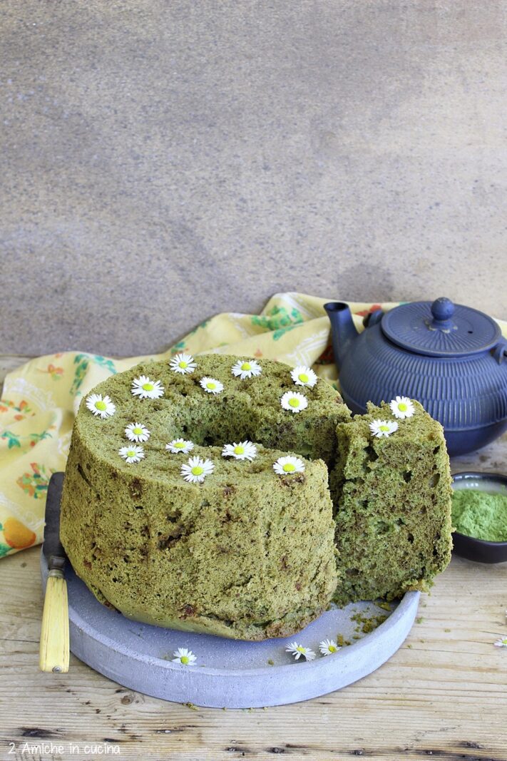 soffice torta al tè matcha