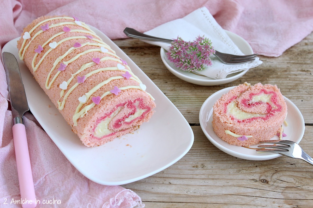 vassoio con salame del re rosa con crema e alchermes