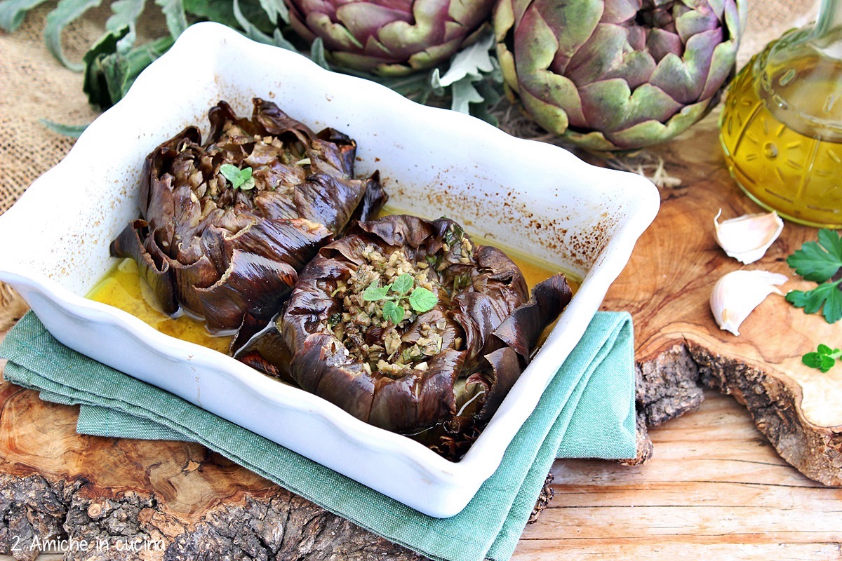 carciofi al forno con erbe aromatiche