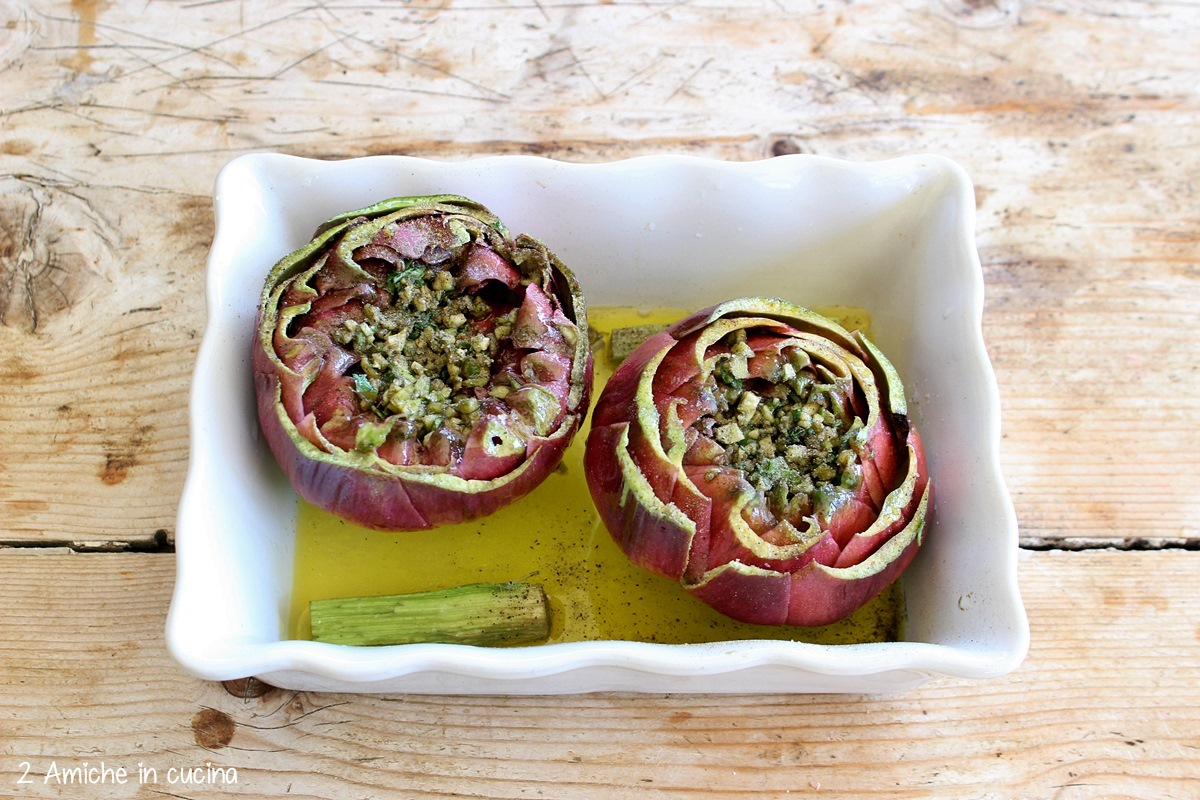 carciofi romaneschi alle erbe aromatiche