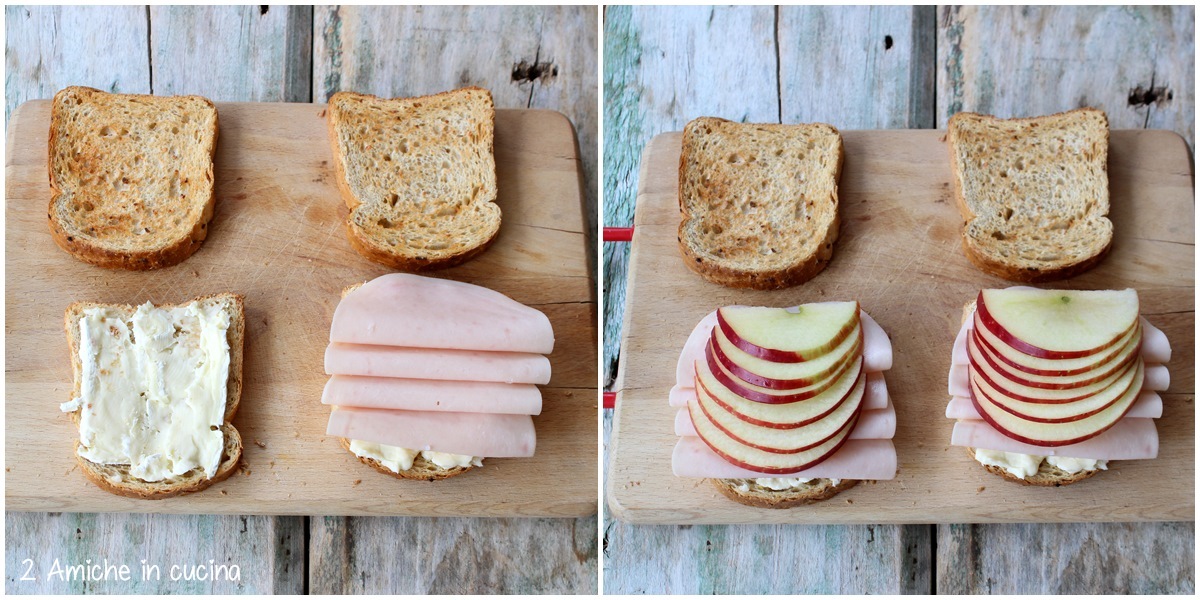 come preparare un panino con le mele e il tacchino